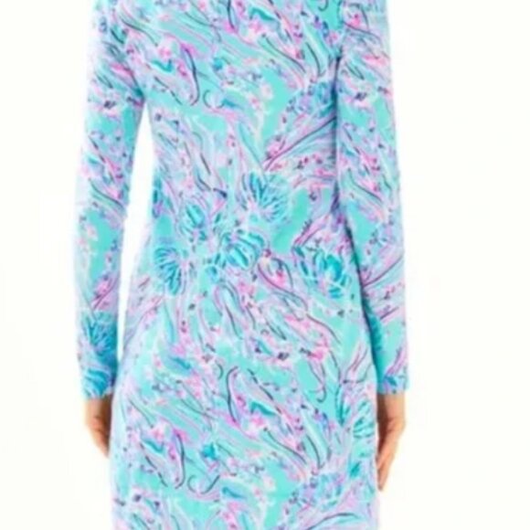 Lilly Pulitzer Harper Shift Dress Bayside Blue Under The Moon Small - Picture 3 of 15